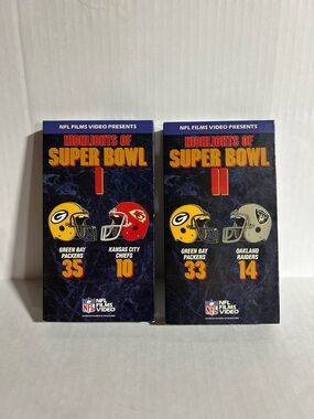 Original VHS Highlights of NFL Super Bowl I & II Green Bay KC Oakland Raiders